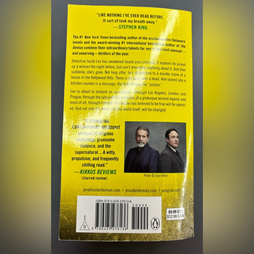 (3 for $20)Mystery & The Golem of Hollywood by Jonathan Kellerman - Picture 3 of 7